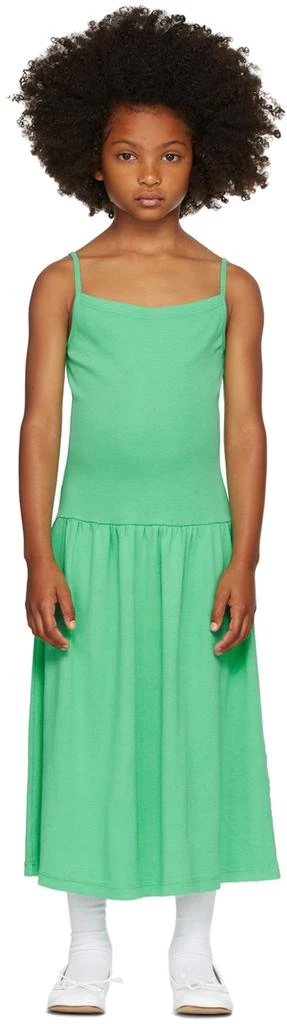 商品Gil Rodriguez|Kids Green LaPointe Dropwaist Midi Dress,价格¥171,第1张图片