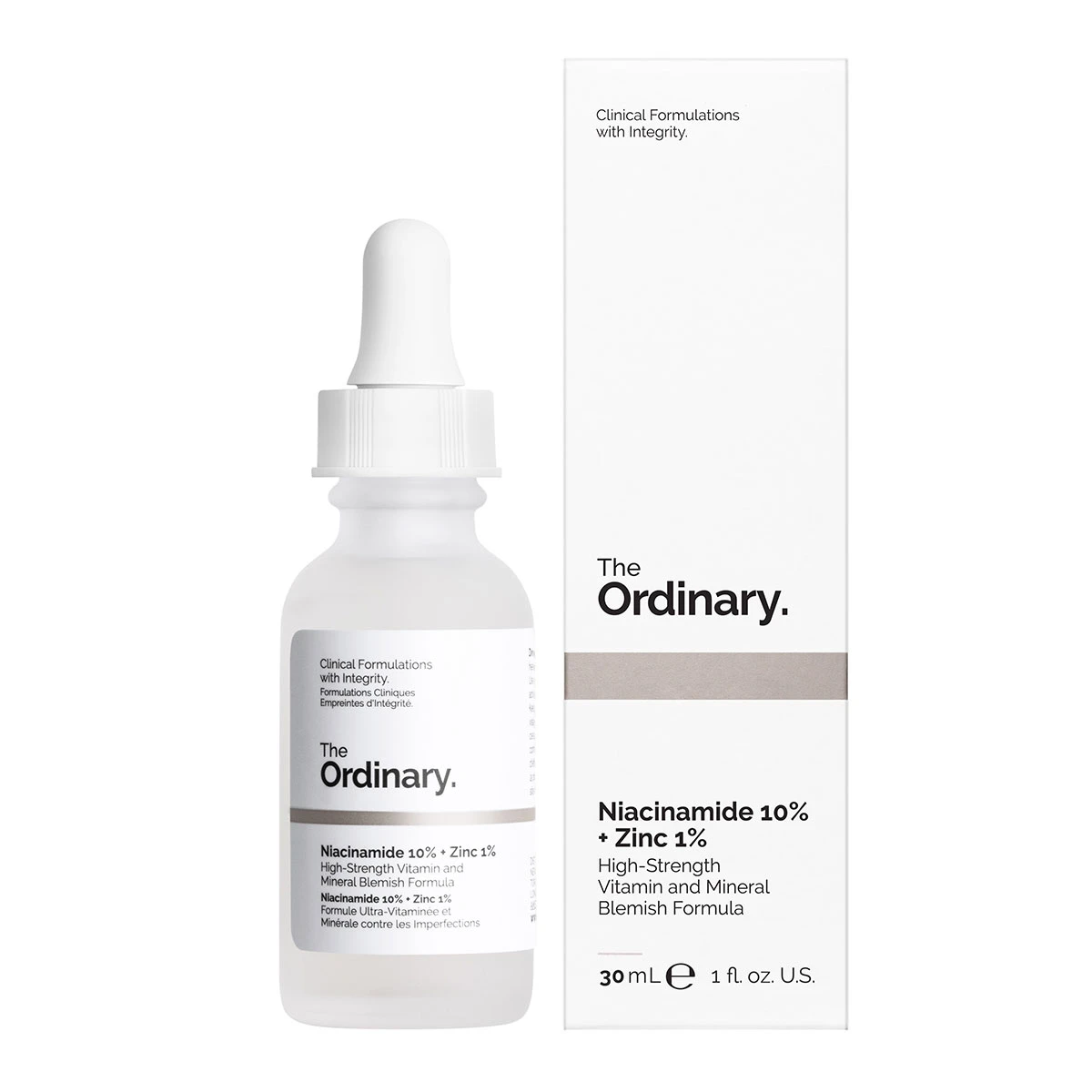 The Ordinary 10%烟酰胺 + 1%锌精华 30ml 收敛毛孔 商品