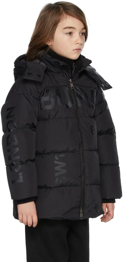 商品Burberry|黑色 Horseferry Print 儿童羽绒大衣,价格¥2147,第3张图片详细描述