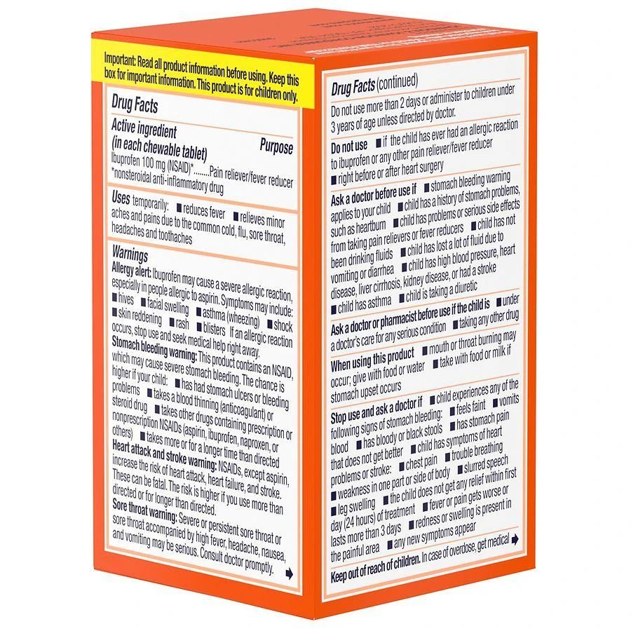 Dye-Free Ibuprofen Chewable Tablets Grape 商品