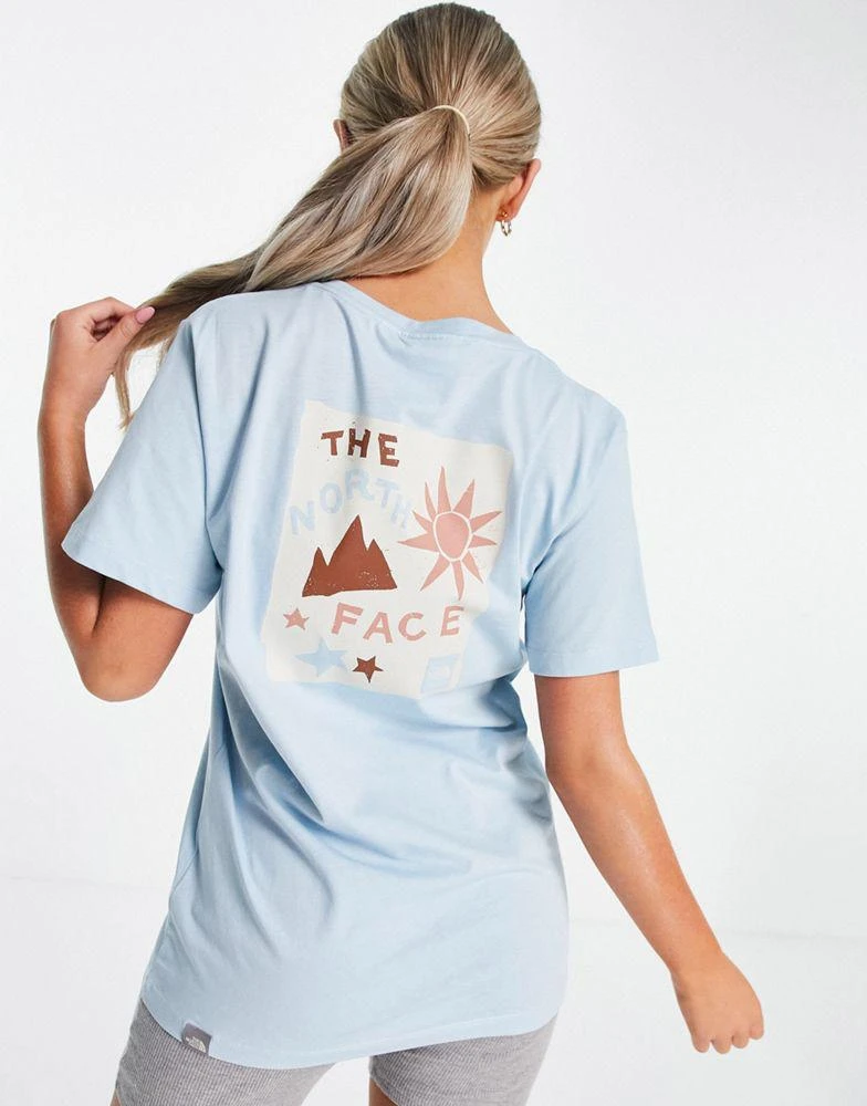 商品The North Face|The North Face Sun and Stars t-shirt in light blue Exclusive at ASOS,价格¥178,第1张图片