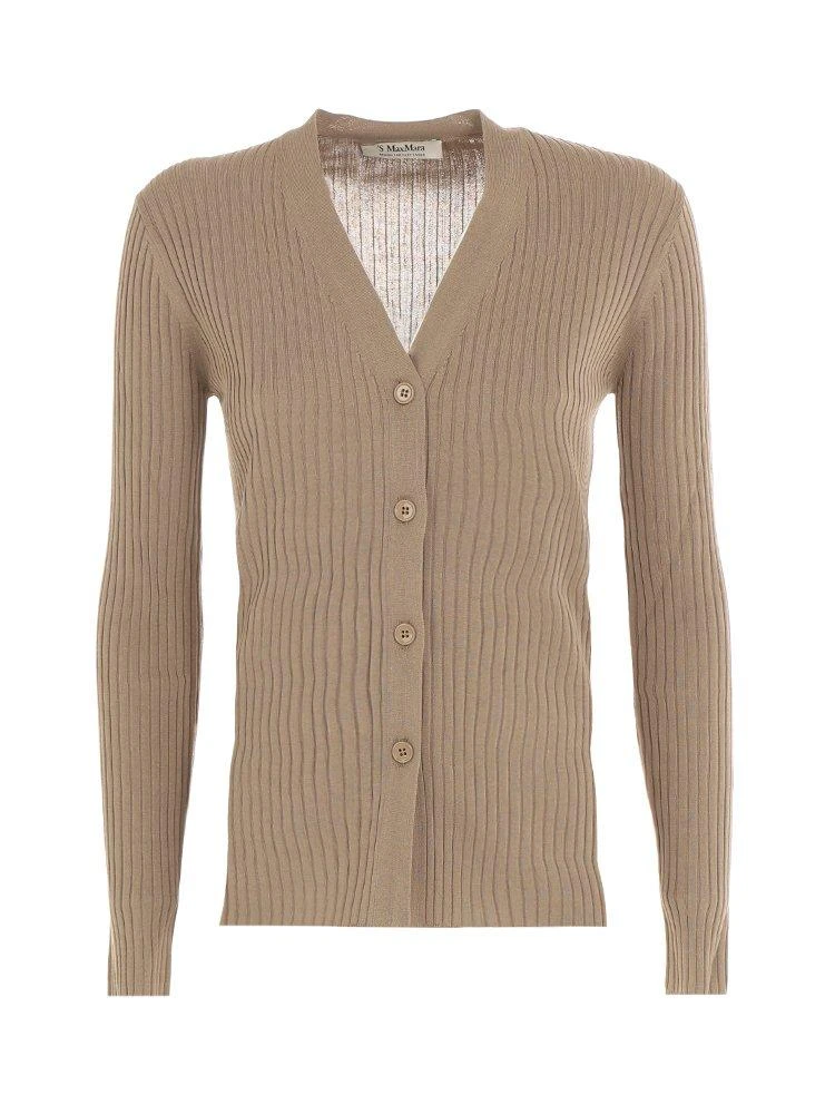 商品Max Mara|'S Max Mara V-Neck Ribbed-Knit Cardigan,价格¥1210,第1张图片