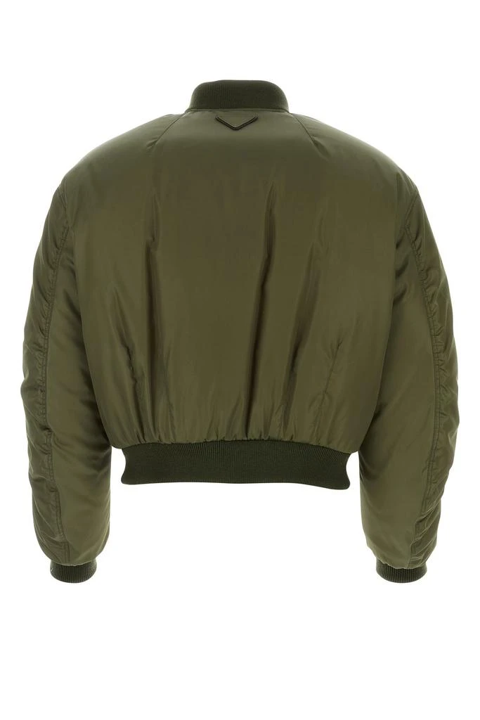 商品Prada|Military green nylon padded bomber jacket,价格¥18457,第1张图片