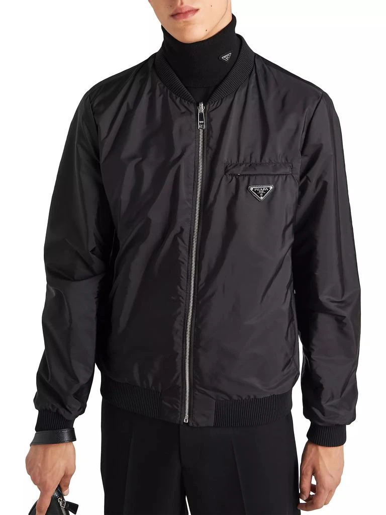 商品Prada|Reversible Nappa Leather and Re-Nylon Bomber Jacket,价格¥42705,第4张图片详细描述