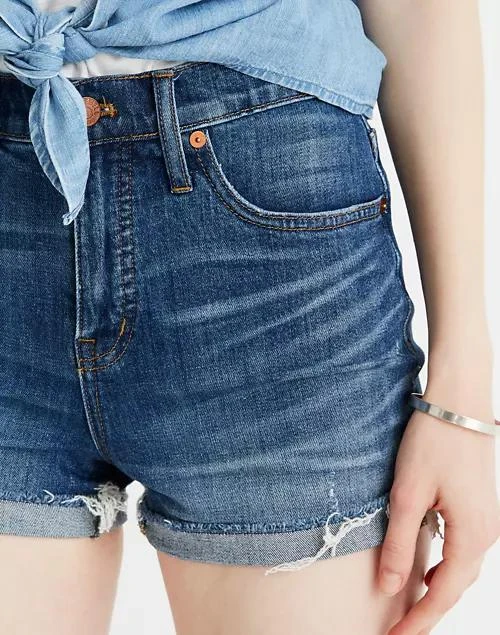 商品Madewell|High-Rise Denim Shorts in Glenoaks Wash: Cutoff Edition,价格¥277,第3张图片详细描述