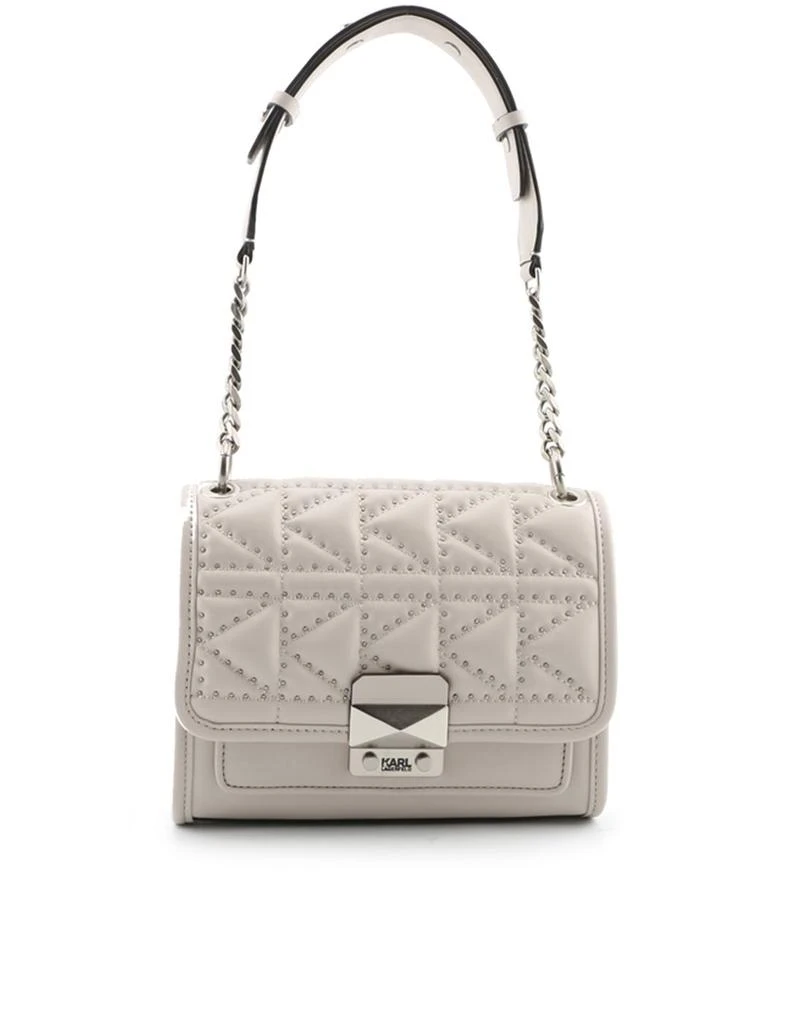 商品Karl Lagerfeld Paris|Karl Lagerfeld Womens Beige Leather Shoulder Bag,价格¥4827,第1张图片