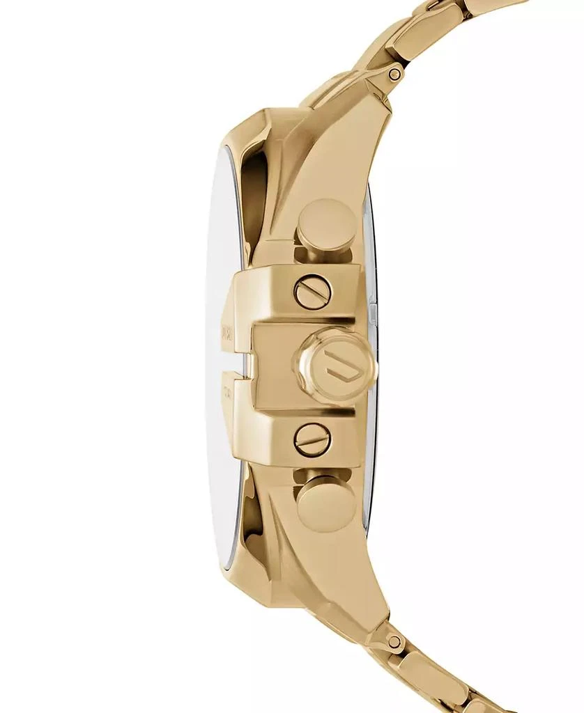 商品Diesel|Men's Chronograph Mega Chief Gold-Tone Stainless Steel Bracelet Watch 59x51mm,价格¥2091,第3张图片详细描述