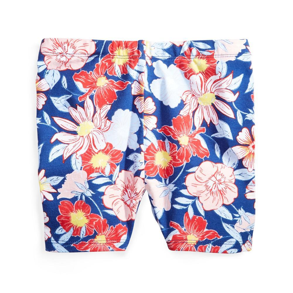 商品First Impressions|Baby Girls Floral-Print Biker Shorts, Created for Macy's,价格¥29,第1张图片