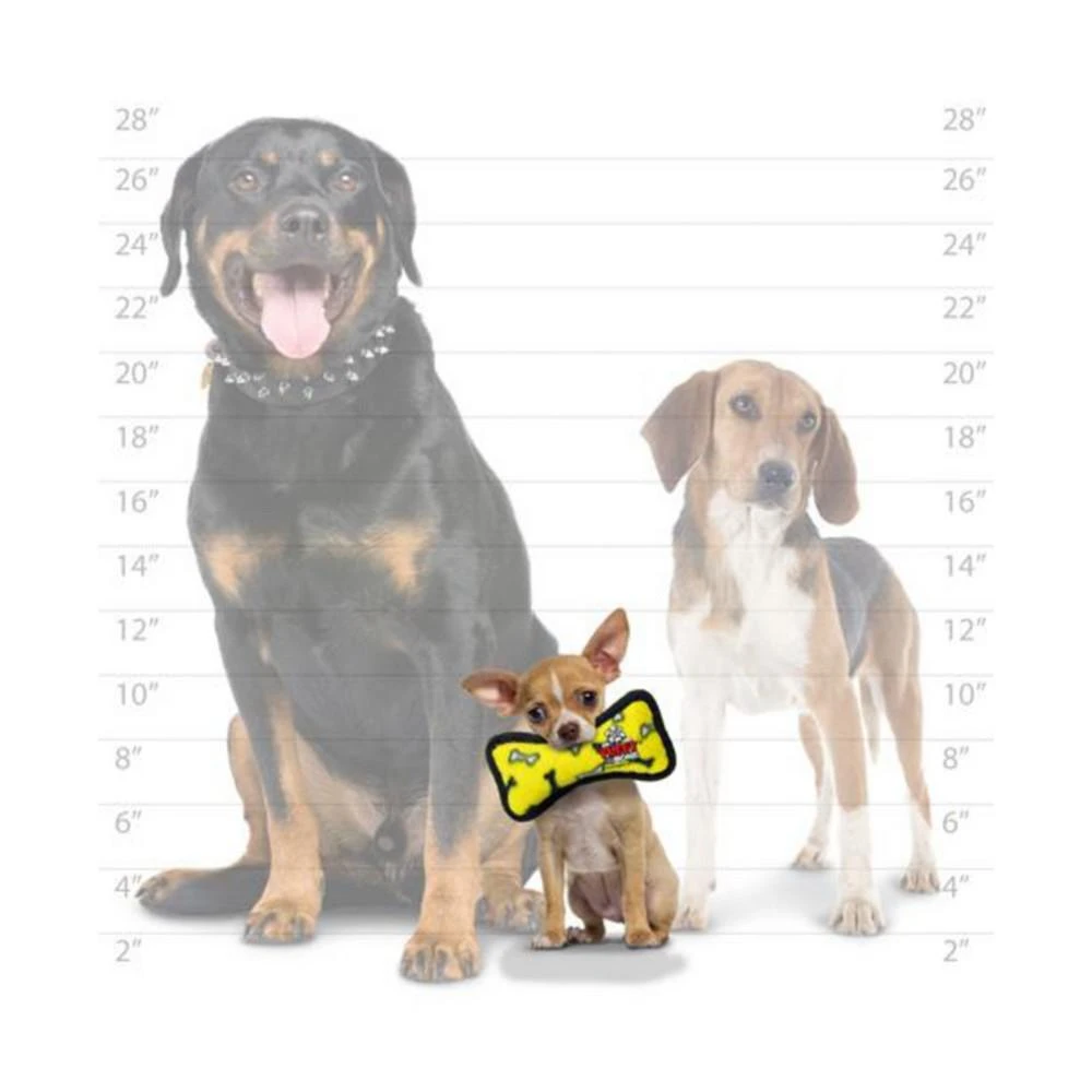 商品Tuffy|Jr Bone Yellow Bone, 2-Pack Dog Toys,价格¥149,第3张图片详细描述