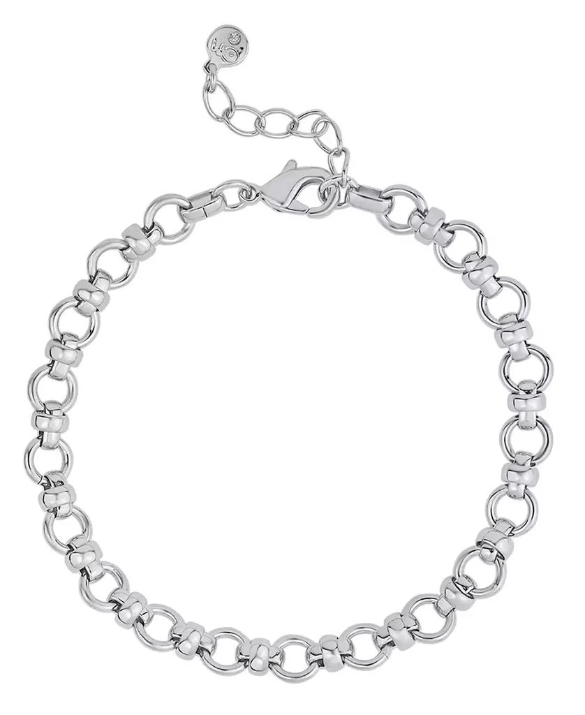 商品And Now This|Fine Silver-Plated or 18K Gold-Plated Circle Link Bracelet,价格¥94,第1张图片