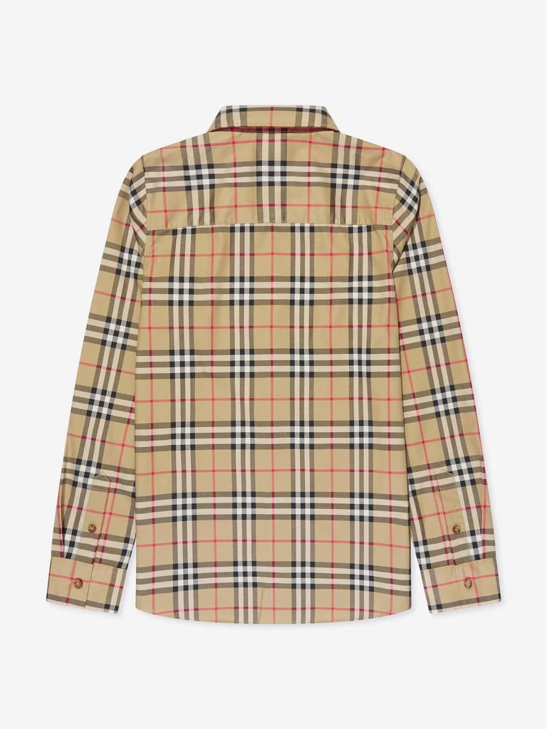 商品Burberry|Boys Owen Long Sleeve Check Shirt in Beige,价格¥1757,第2张图片详细描述