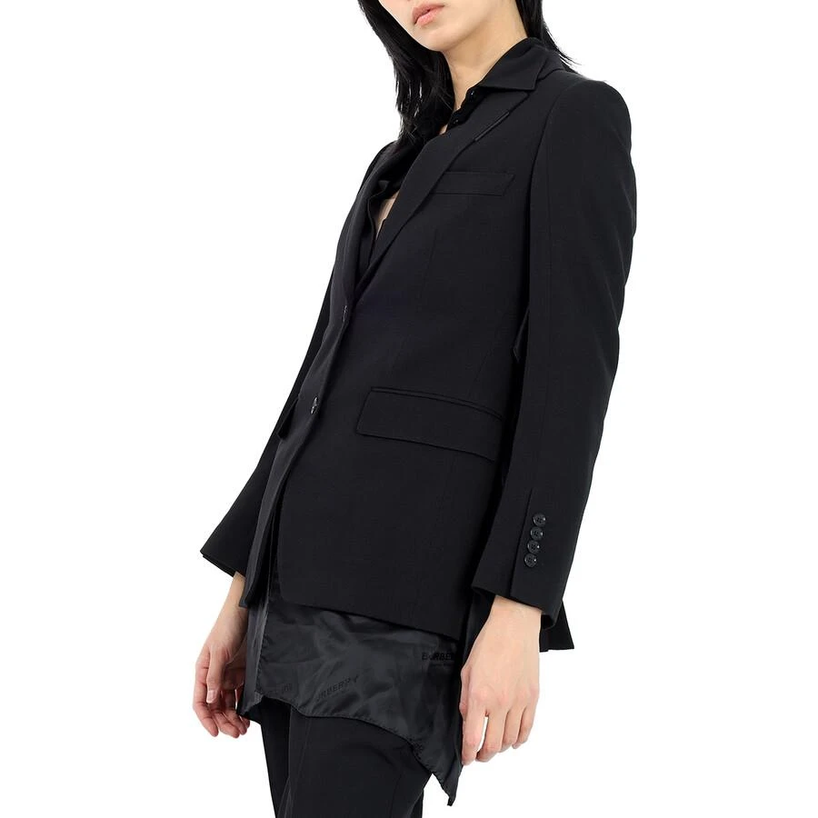 商品Burberry|Black Wool Logo Panel Detail Tailored Jacket,价格¥2468,第2张图片详细描述