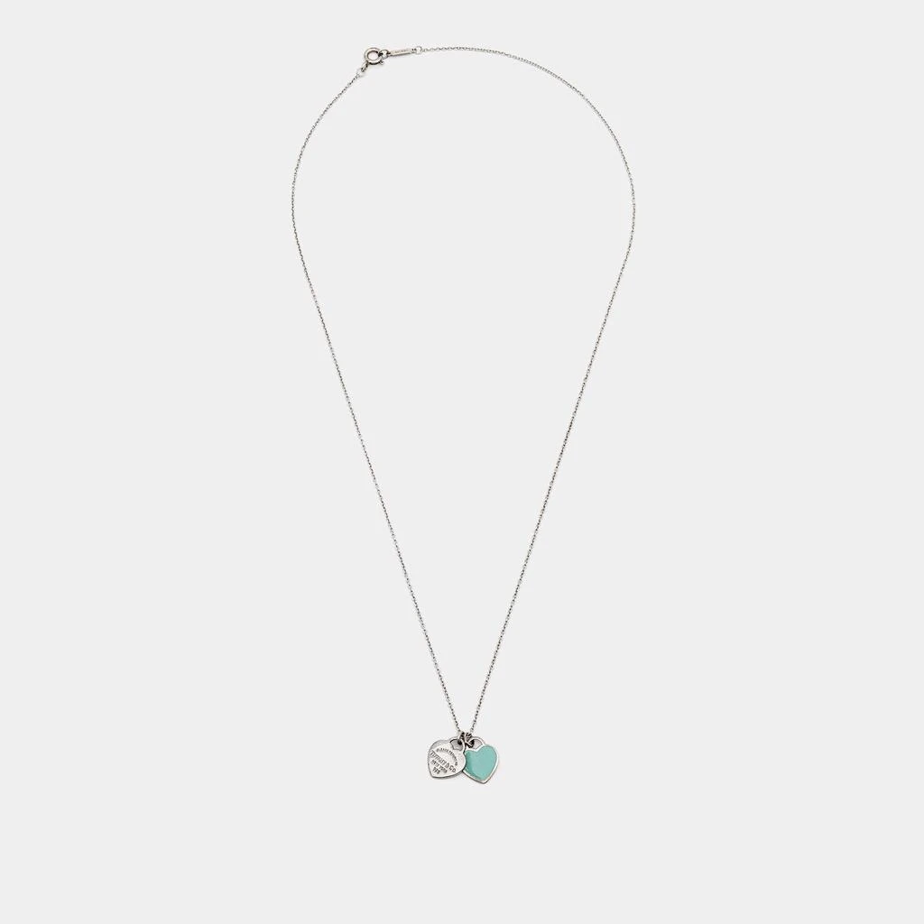 商品[二手商品] Tiffany & Co.|Tiffany & Co. Return to Tiffany Blue Enamel Sterling Silver Heart Tag Pendant Necklace,价格¥2594,第2张图片详细描述