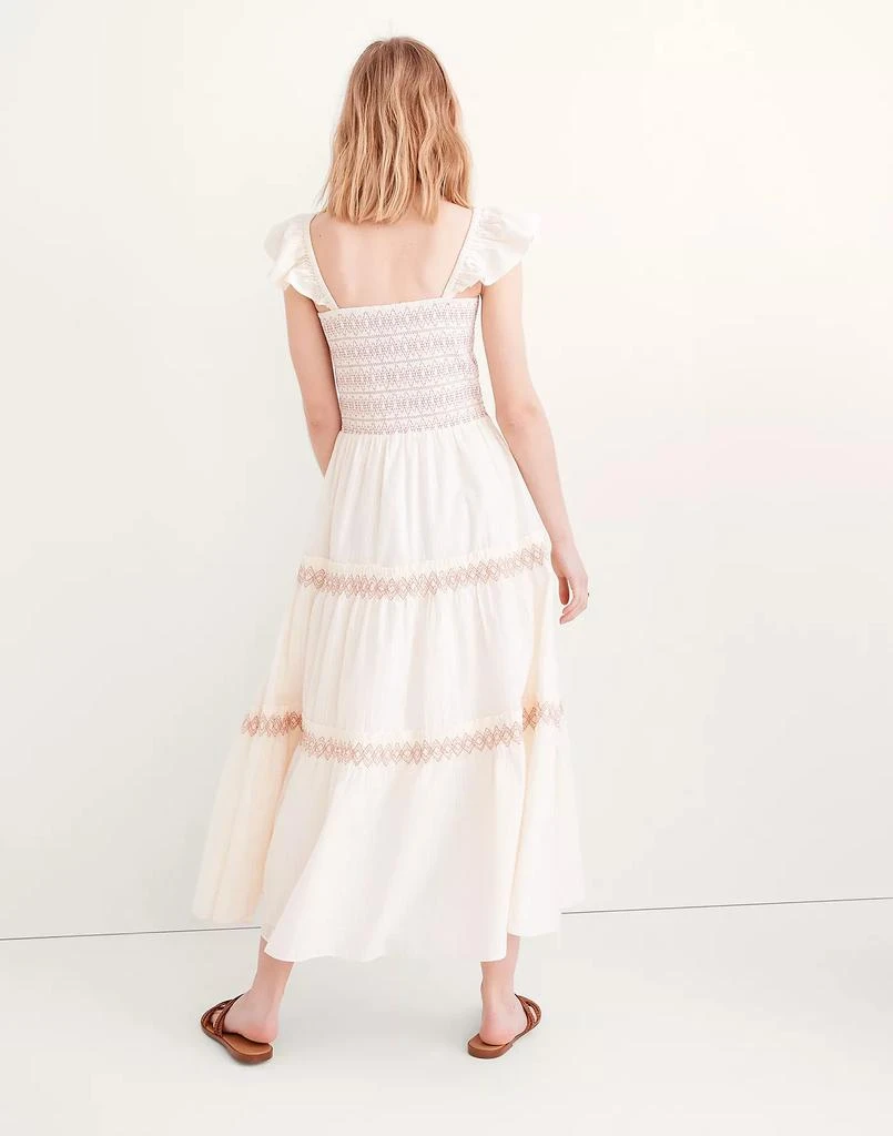商品Madewell|Lucie Smocked Tiered Midi Dress,价格¥239,第3张图片详细描述