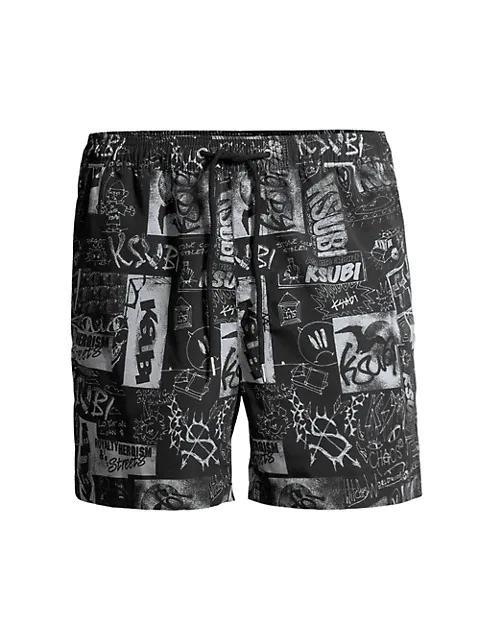 商品Ksubi|Mash-Up Drawstring Board Shorts,价格¥624,第1张图片