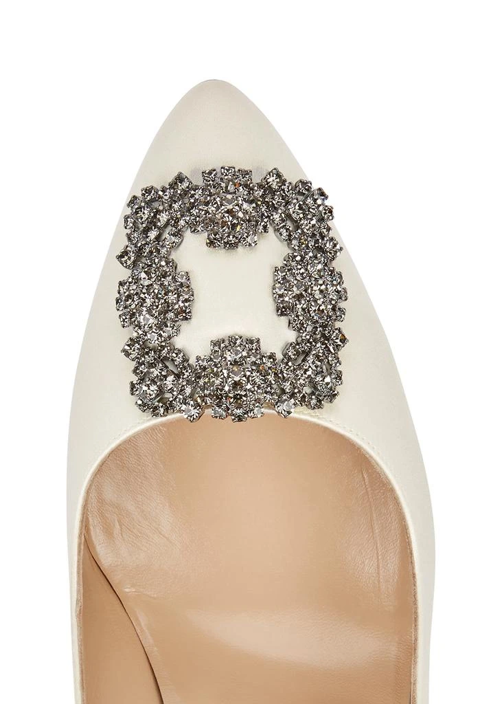 商品Manolo Blahnik|Hangisi 90 ivory silk satin pumps,价格¥8944,第4张图片详细描述