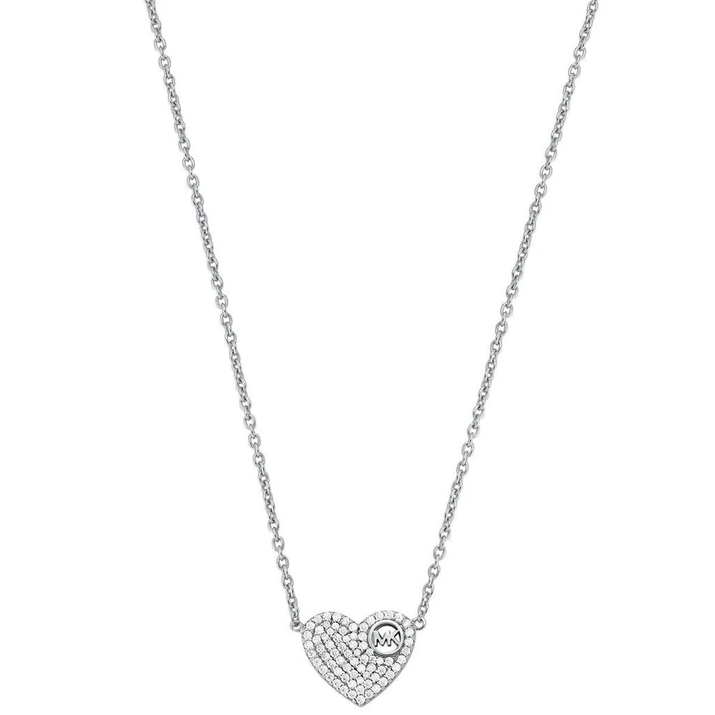 商品Michael Kors|Michael Kors Sterling Silver Rhodium Pavé Logo Charm Necklace,价格¥381,第1张图片
