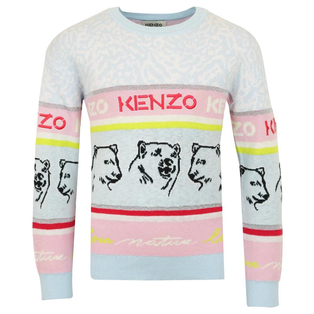 Pale Blue Polar Bear Motif Jumper商品第1张图片规格展示