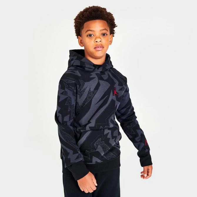 商品Jordan|Kids' Jordan Essentials Allover Print Fleece Pullover Hoodie,价格¥262,第3张图片详细描述