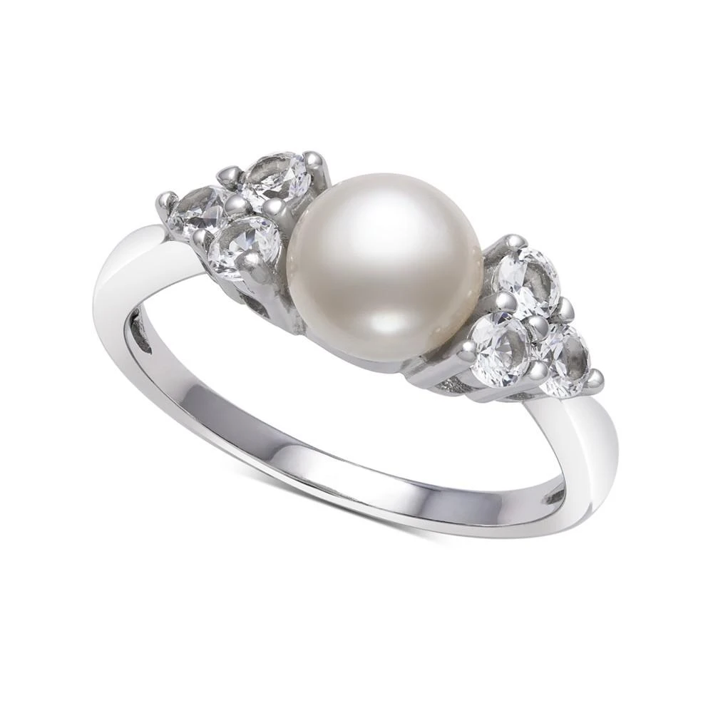 商品Belle de Mer|4-Pc. Set Cultured Freshwater Pearl (7-8mm) Necklace, Bracelet, Stud Earrings & Ring in Sterling Silver,价格¥2974,第5张图片详细描述