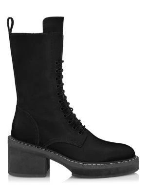 商品Khaite|Cody Leather Combat Boots,价格¥1985,第1张图片