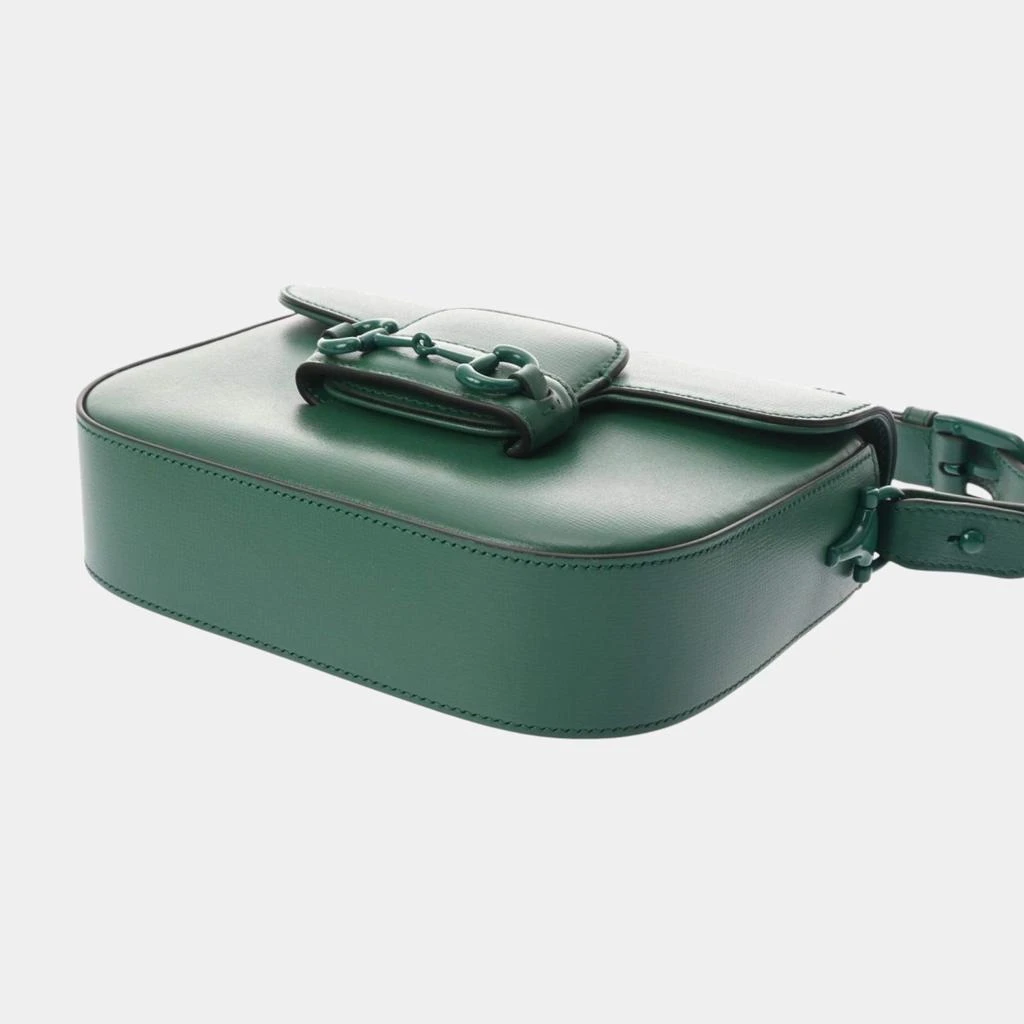 商品[二手商品] Gucci|Gucci Green Leather Horsebit 1955 Small Shoulder Bag,价格¥18741,第3张图片详细描述