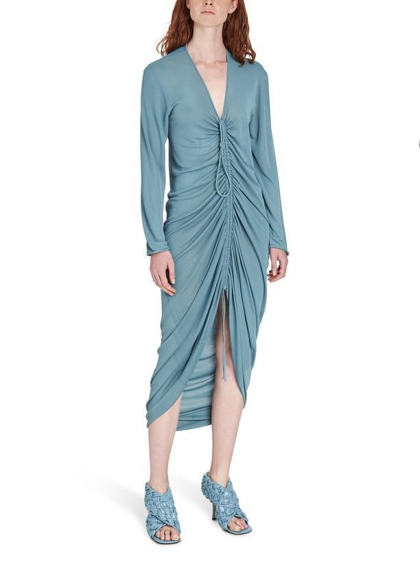 商品Bottega Veneta|光泽人造丝中长款连衣裙,价格¥19292,第4张图片详细描述