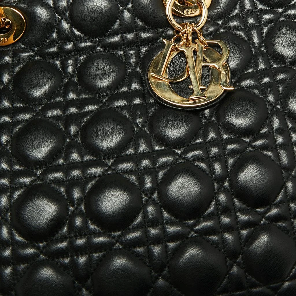 商品[二手商品] Dior|Dior Black Cannage Leather Large Lady Dior Tote,价格¥14585,第5张图片详细描述