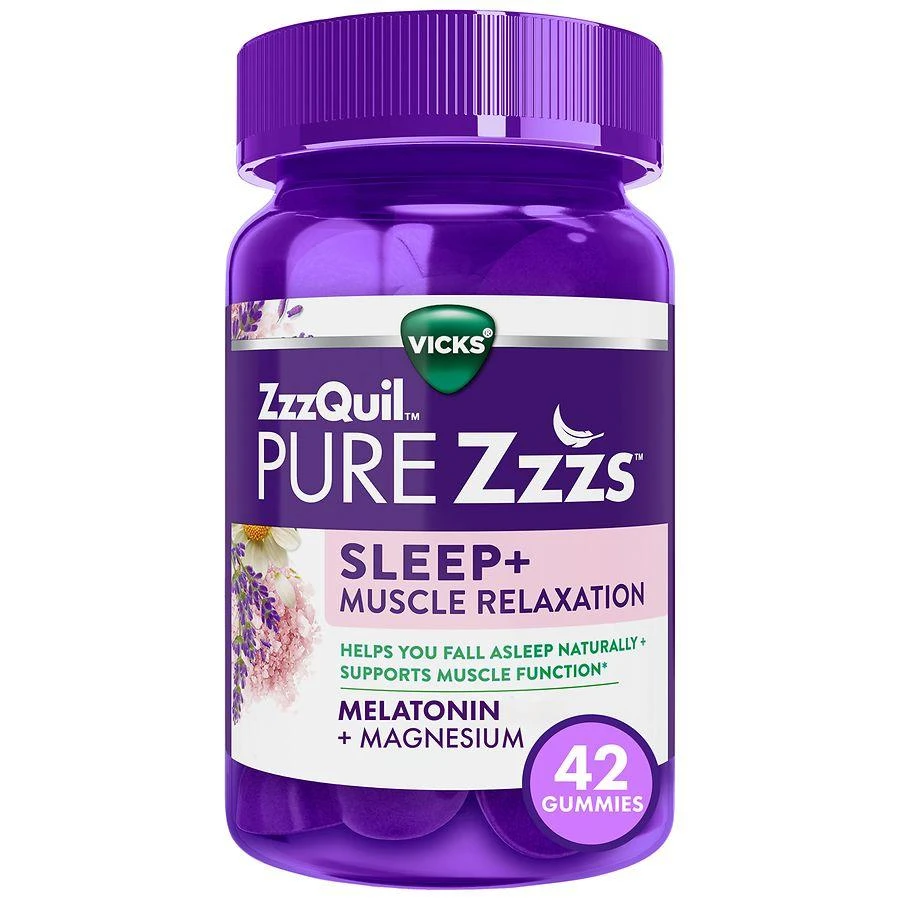 商品PURE Zzzs|Sleep+ Muscle Relaxation Melatonin Sleep Aid Gummies,价格¥134,第1张图片