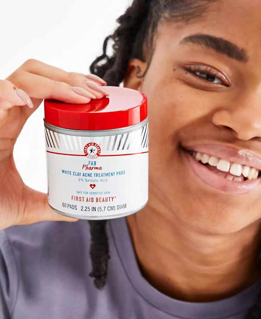 商品First Aid Beauty|FAB Pharma White Clay Acne Treatment Pads,价格¥190,第4张图片详细描述