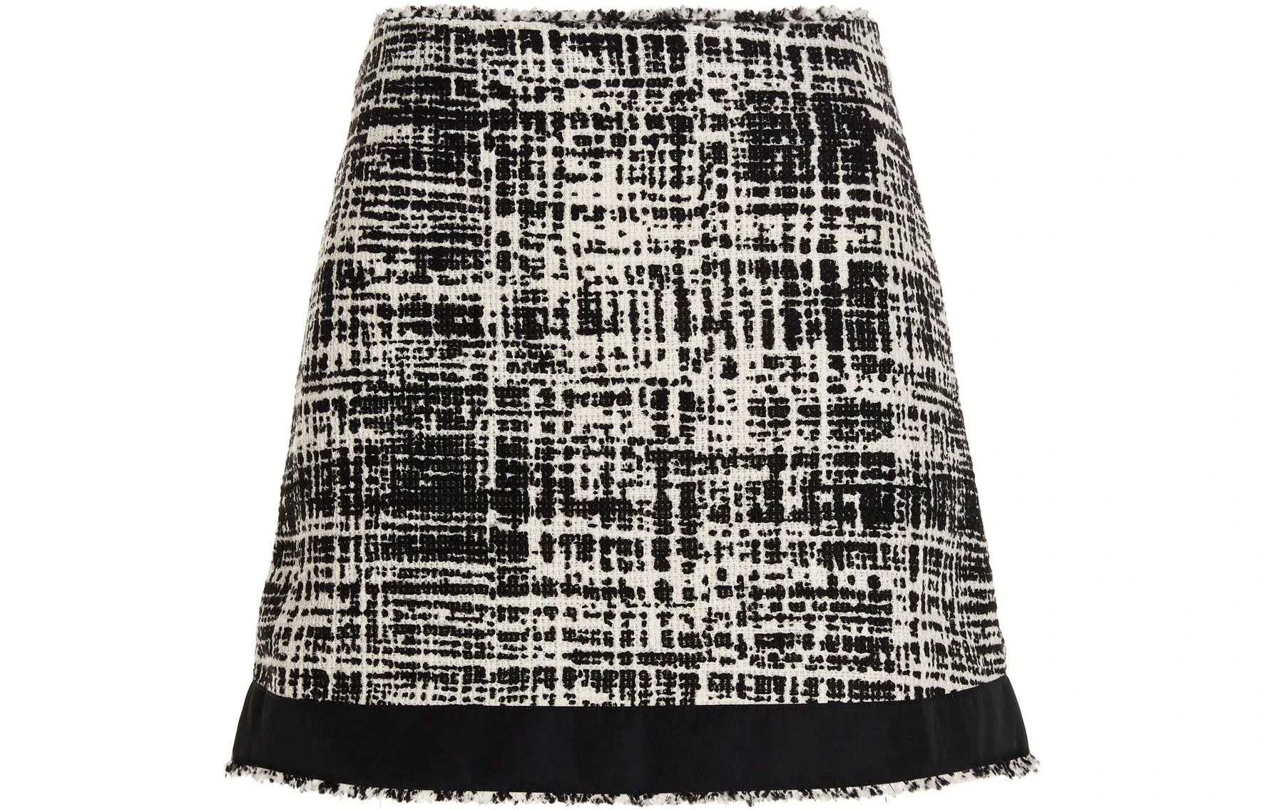 商品[国内直发] Prada|[预售3天]普拉达 花呢针织半身短裙 女款 黑色,价格¥1900,第2张图片详细描述