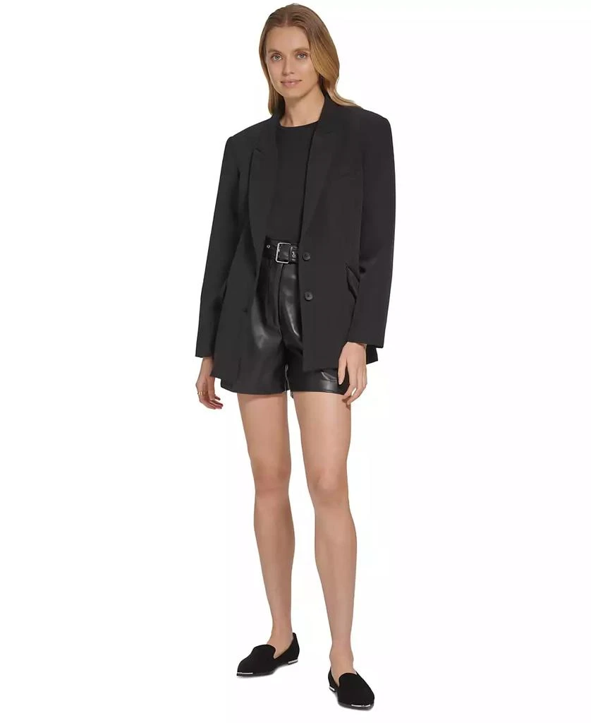 商品DKNY|Women's Peak Lapel Two-Button Long-Sleeve Blazer,价格¥1114,第4张图片详细描述