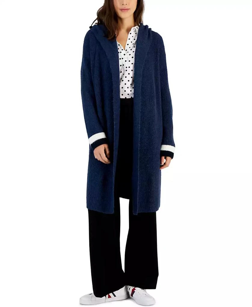 商品Tommy Hilfiger|Women's Hooded Kimono Open Cardigan,价格¥372,第1张图片详细描述