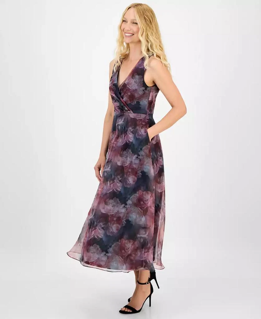 商品julia jordan|Women's Printed V-Neck Sleeveless Gown,价格¥1471,第2张图片详细描述