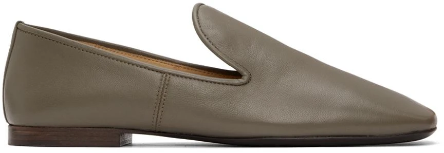 商品Lemaire|Taupe Leather Soft Loafers,价格¥1560,第1张图片