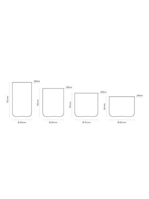 Aarke 4-Piece Nesting Glasses Set 商品