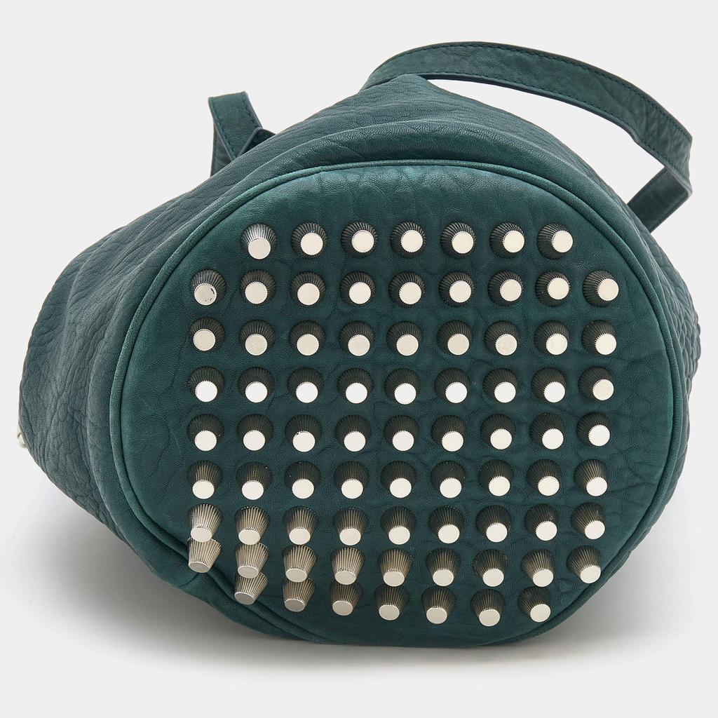 Alexander Wang Green Textured Leather Diego Bucket Bag商品第6张图片规格展示