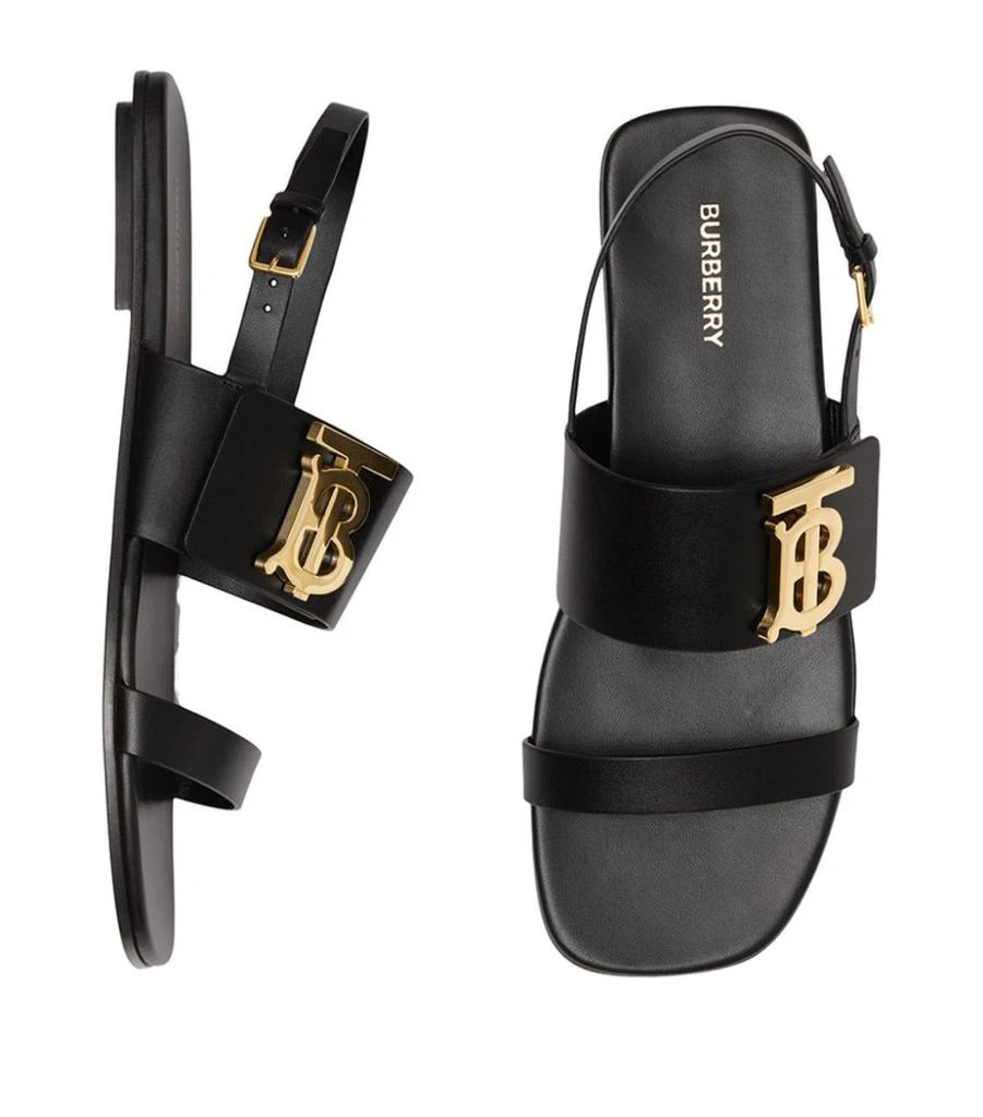 商品Burberry|Leather TB Monogram Sandals,价格¥4719,第3张图片详细描述