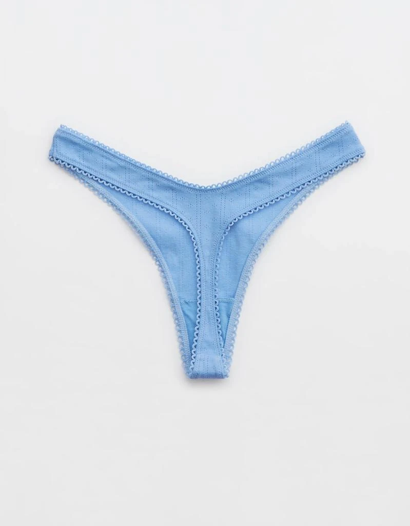商品Aerie|Aerie Pointelle High Cut Thong Underwear,价格¥46,第3张图片详细描述