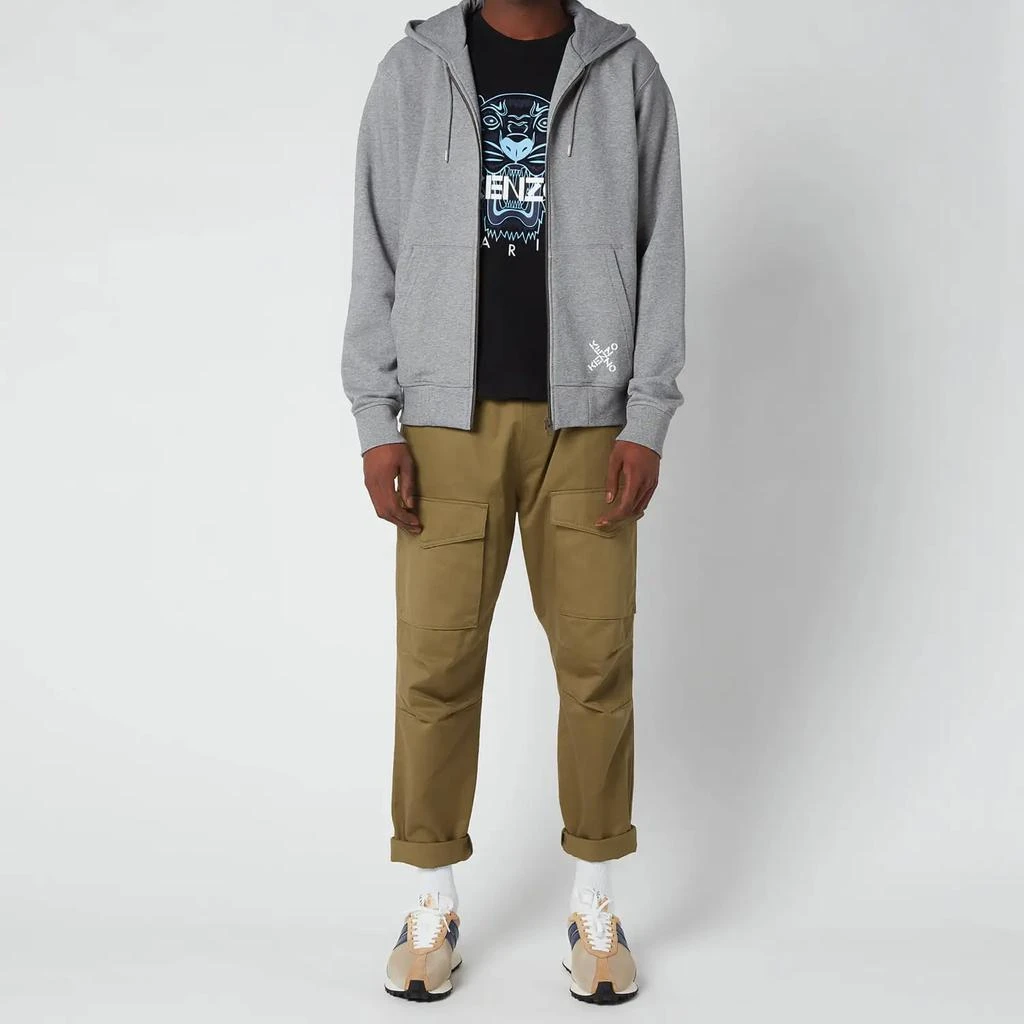 商品Kenzo|KENZO Men's Sport Full Zip Hooded Sweatshirt - Dove Grey,价格¥831,第3张图片详细描述