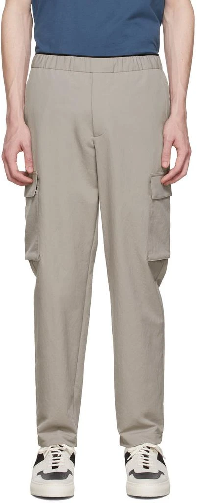 商品Theory|Taupe Recycled Polyester Trousers,价格¥327,第1张图片