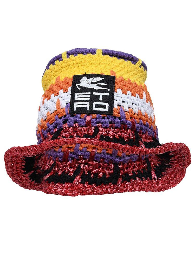 商品ETRO|Etro Logo Patch Crochet Bucket Hat,价格¥1327,第1张图片