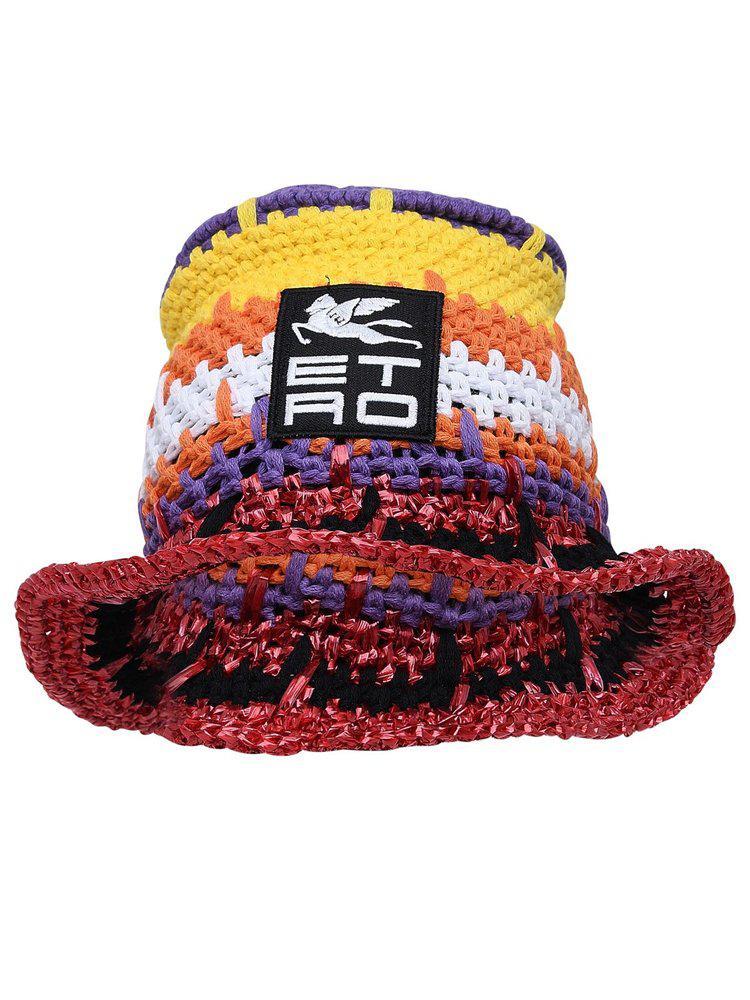 商品ETRO|Etro Logo Patch Crochet Bucket Hat,价格¥1216,第1张图片