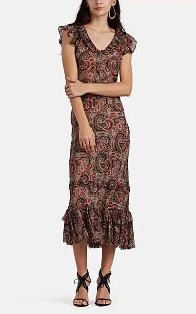 商品Nili Lotan|Georgia Paisley Silk Maxi Dress,价格¥2470,第1张图片
