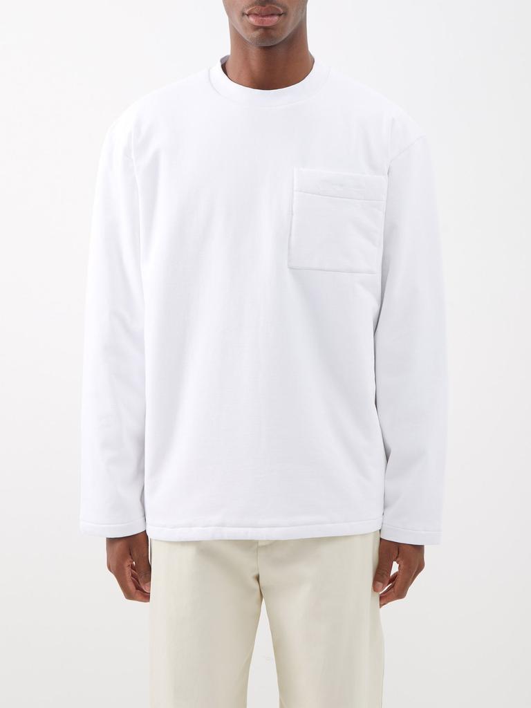 Bricciola padded-cotton long-sleeved T-shirt商品第1张图片规格展示