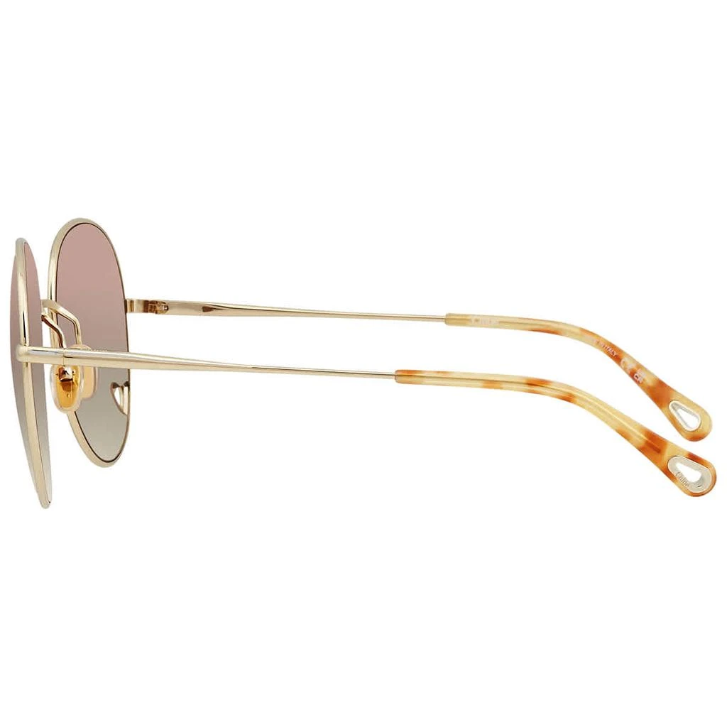 商品Chloé|Brown Gradient Round Ladies Sunglasses CH0027S 001 61,价格¥1075,第3张图片详细描述