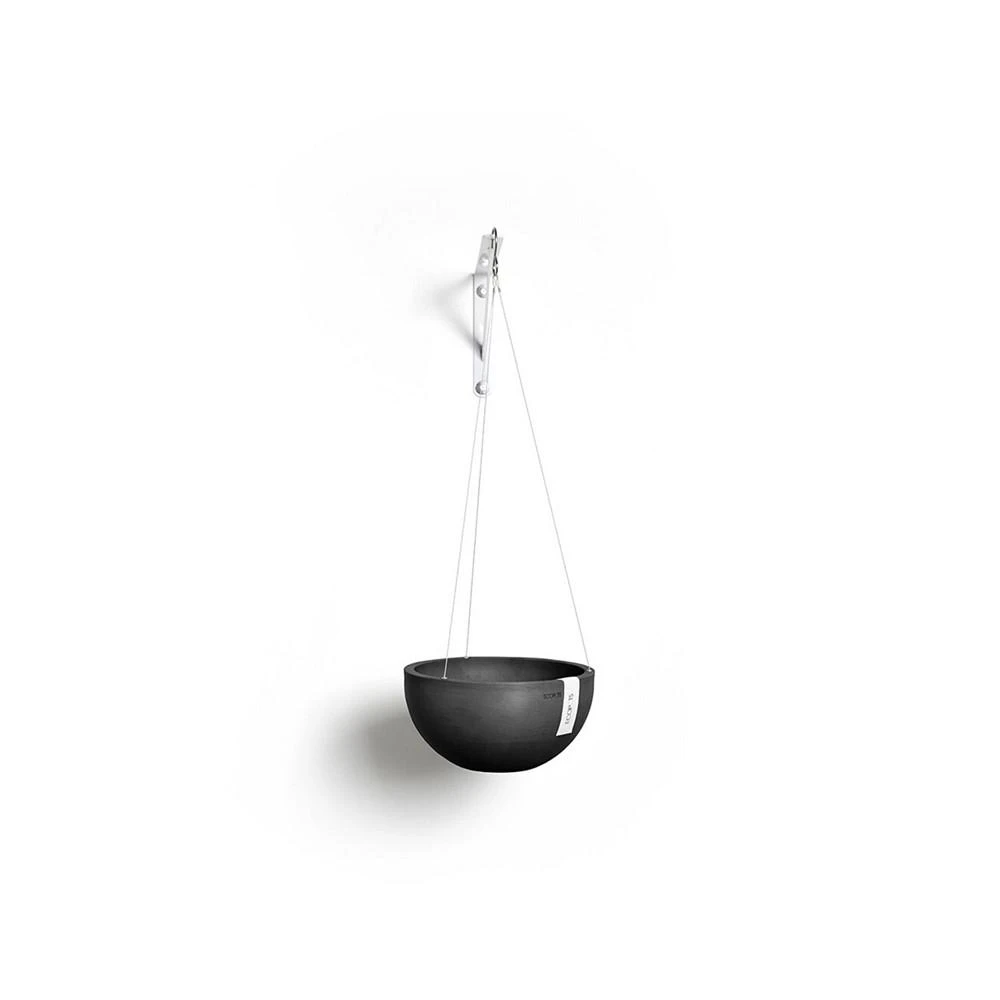 商品ECOPOTS|Plastic Round Hanging Brussels Flower Pot , Dark Grey, 10.5",价格¥257,第1张图片