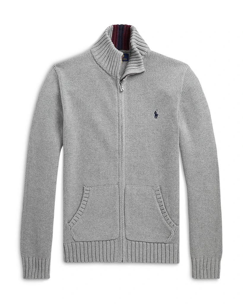 商品Ralph Lauren|Boys' Cotton Full Zip Sweater - Little Kid, Big Kid,价格¥596,第1张图片详细描述