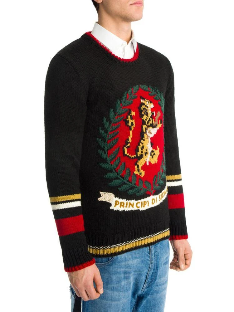 商品Dolce & Gabbana|Lion Knitted Wool Pullover,价格¥5085,第3张图片详细描述