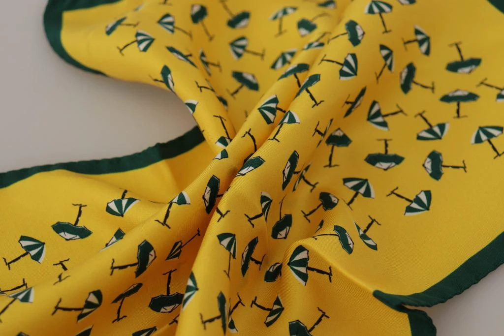 商品Dolce & Gabbana|Dolce & Gabbana Yellow Printed DG Logo Square Mens Handkerchief Scarf,价格¥964,第3张图片详细描述